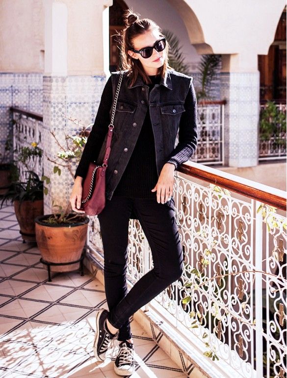 How to Wear Black Denim Vest: Best 13 Ladies Outfit Ideas