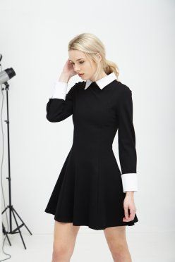 How to Style Black Dress with White Collar: Best 13 Outfit Ideas