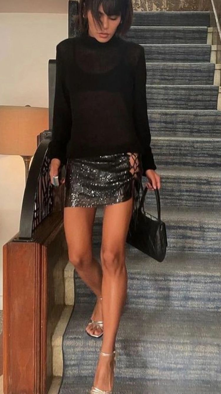 Ways to Style a Black Sequin Top for a  Night Out