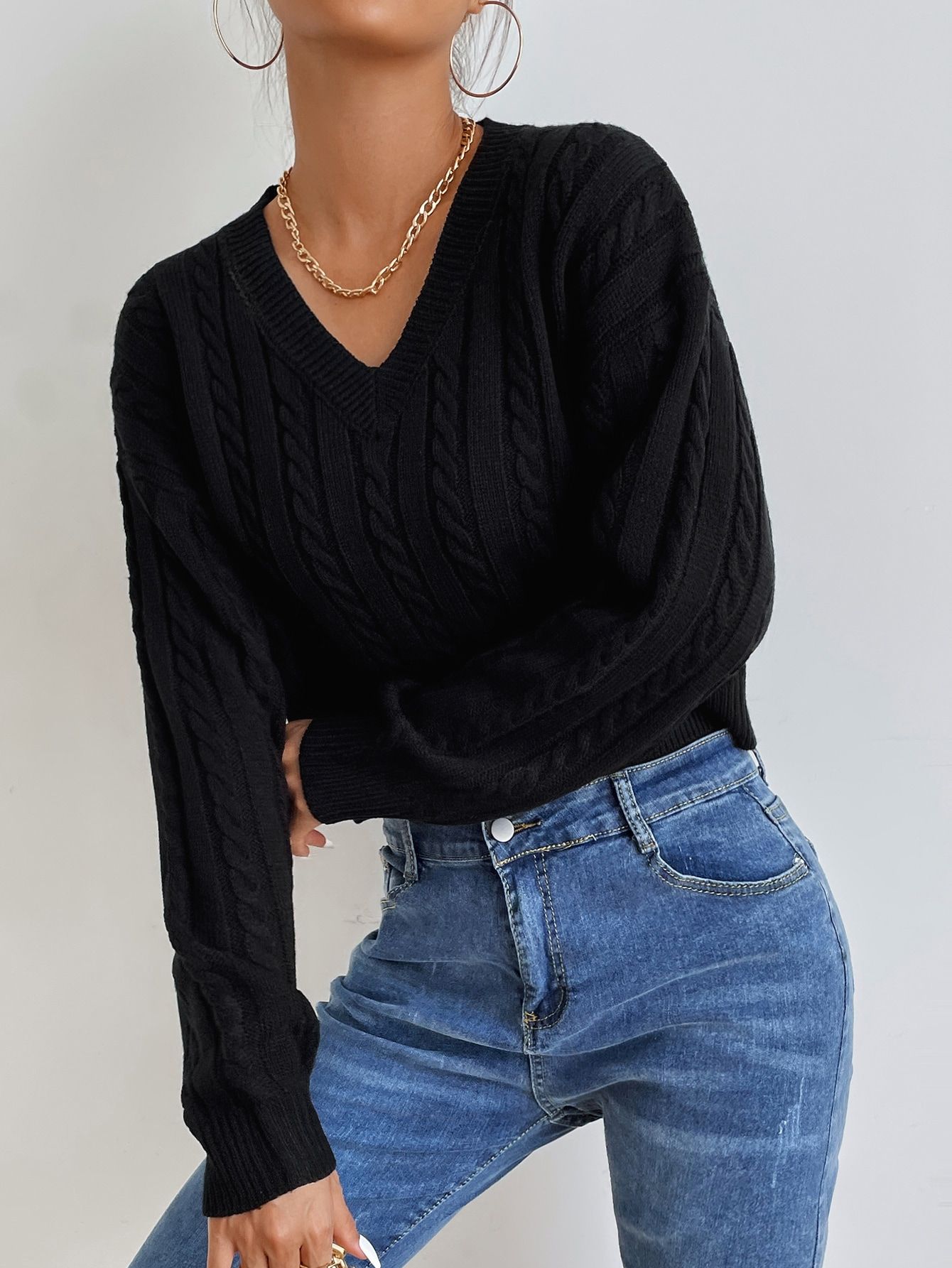 Best 15 Black V Neck Sweater Outfit Ideas: Style Guide