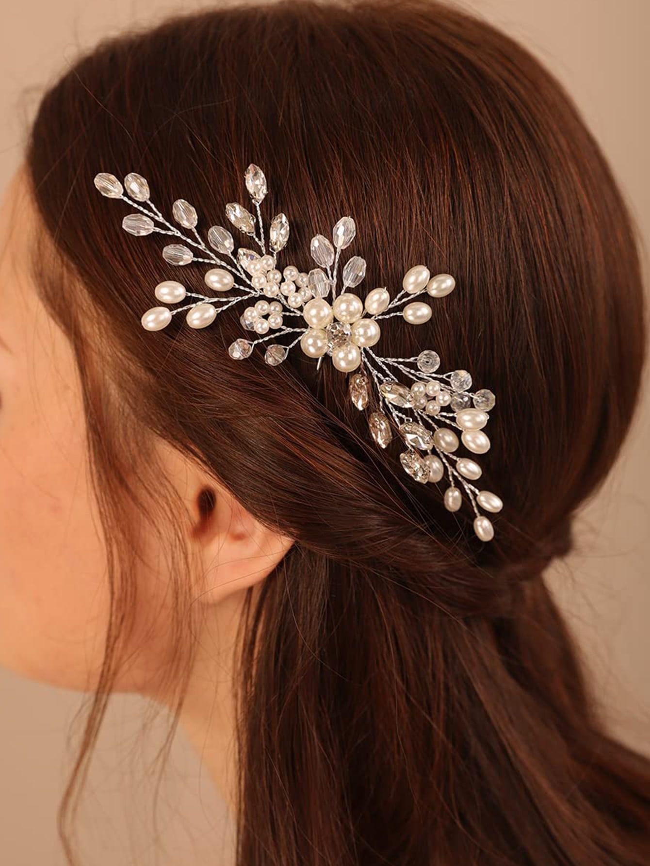 Hair up with beautiful hair brooch