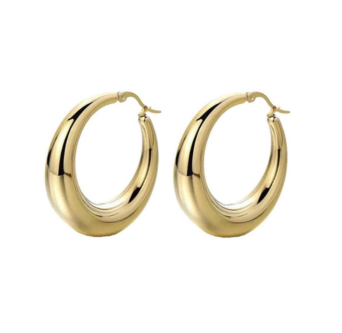 Make your style with gold hoop earrings!