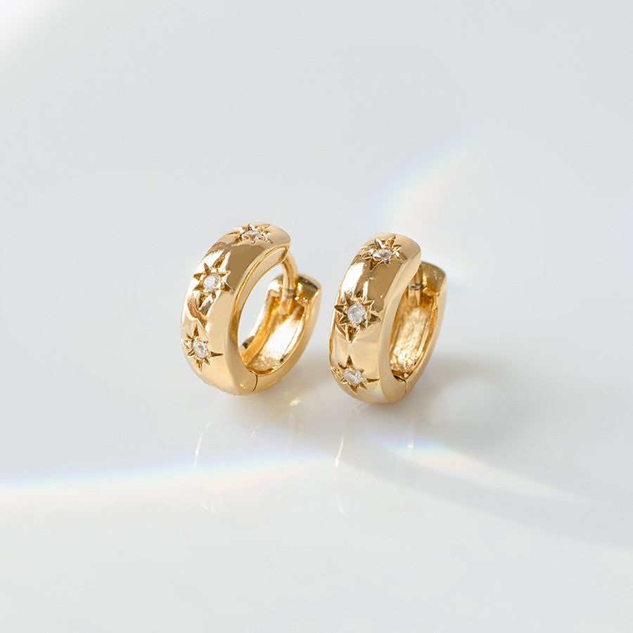 Give you a style with huggie earrings