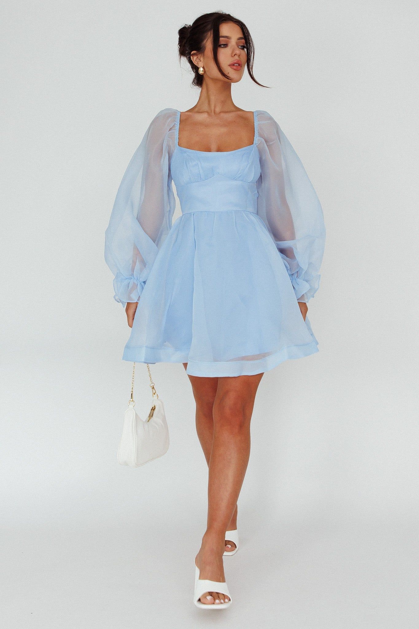 How to Wear Light Blue Long Sleeve Dress: Best 13 Refreshing Outfits for Ladies