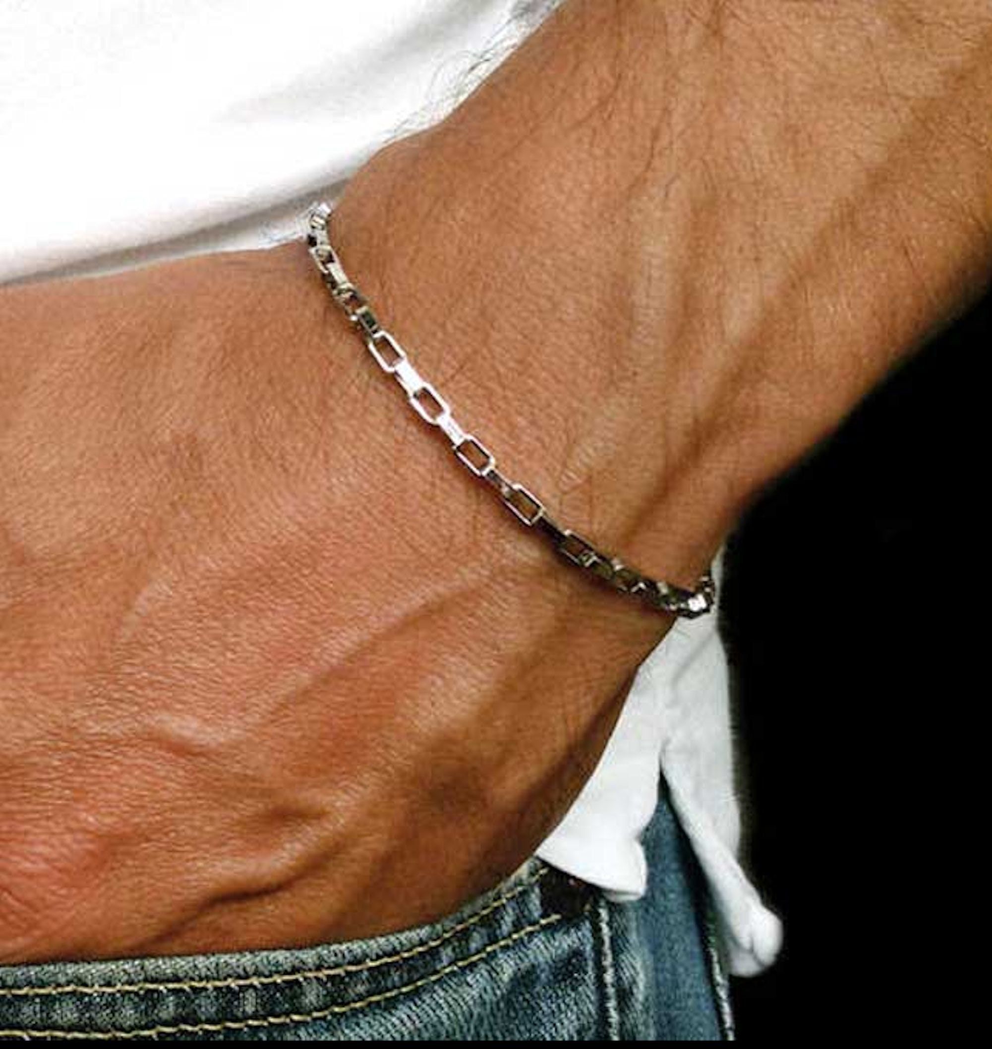 Look Stylish with mens silver bracelets