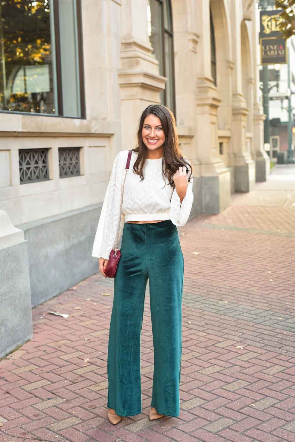 Top 13 Stylish & Unique Velvet Pants Outfit Ideas for Ladies