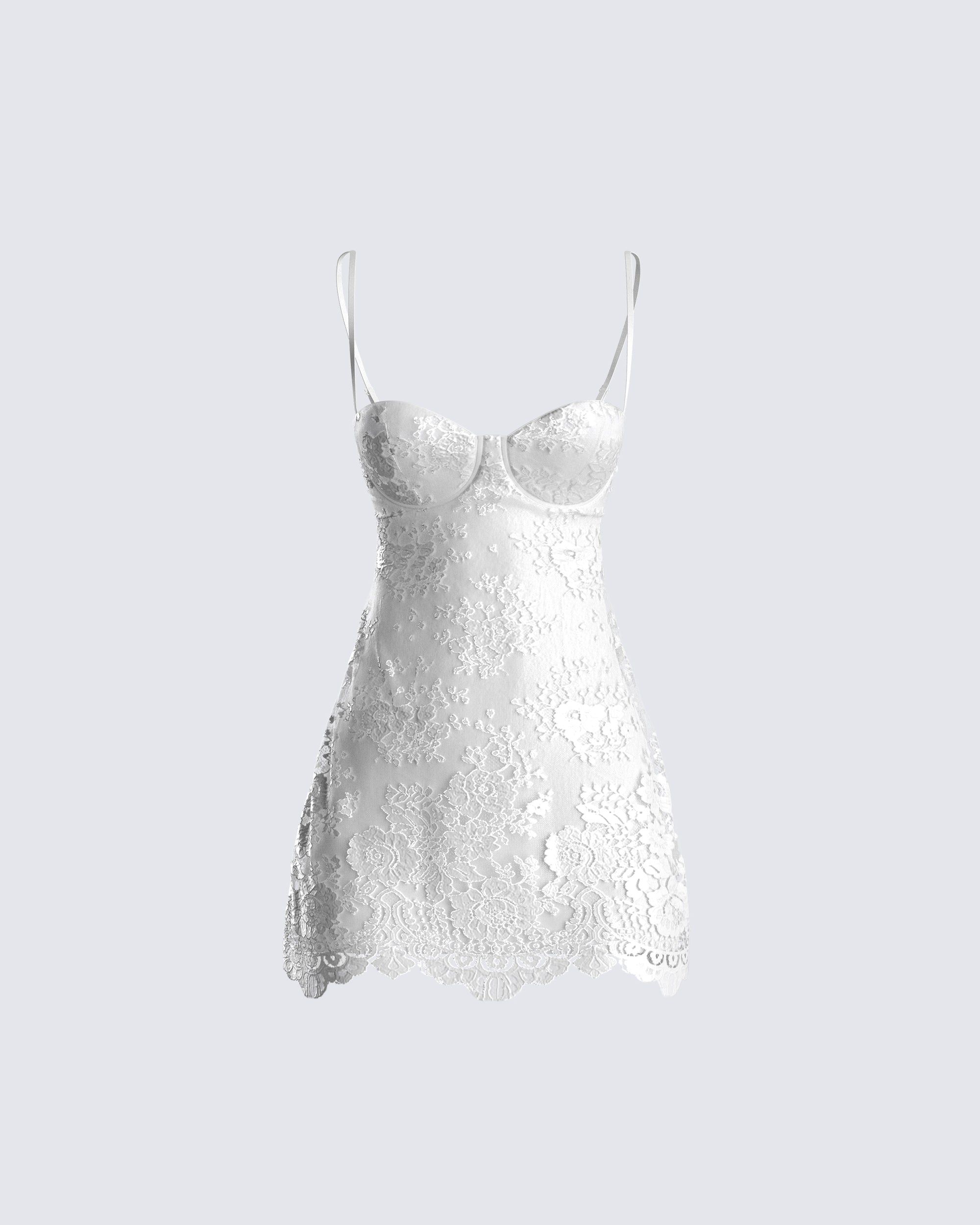 Buy stylish and appealing white lace dress