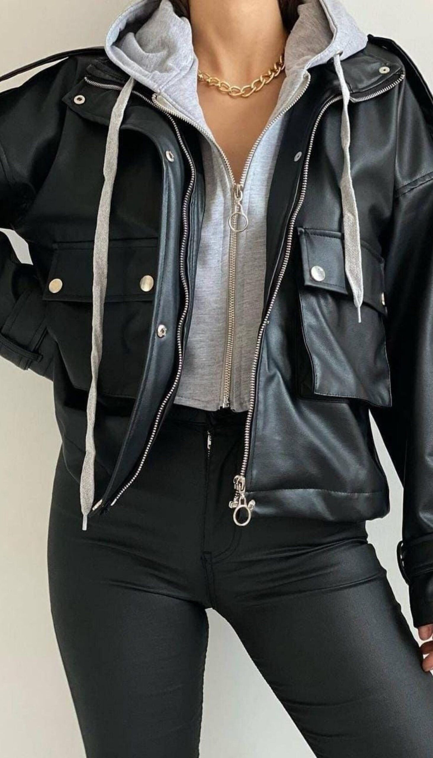 How to Wear Hooded Leather Jacket: Top 13 Outfit Ideas for Women