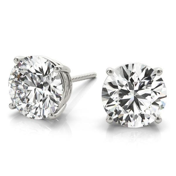 A beauty called white gold stud earrings will make every womens heart sing