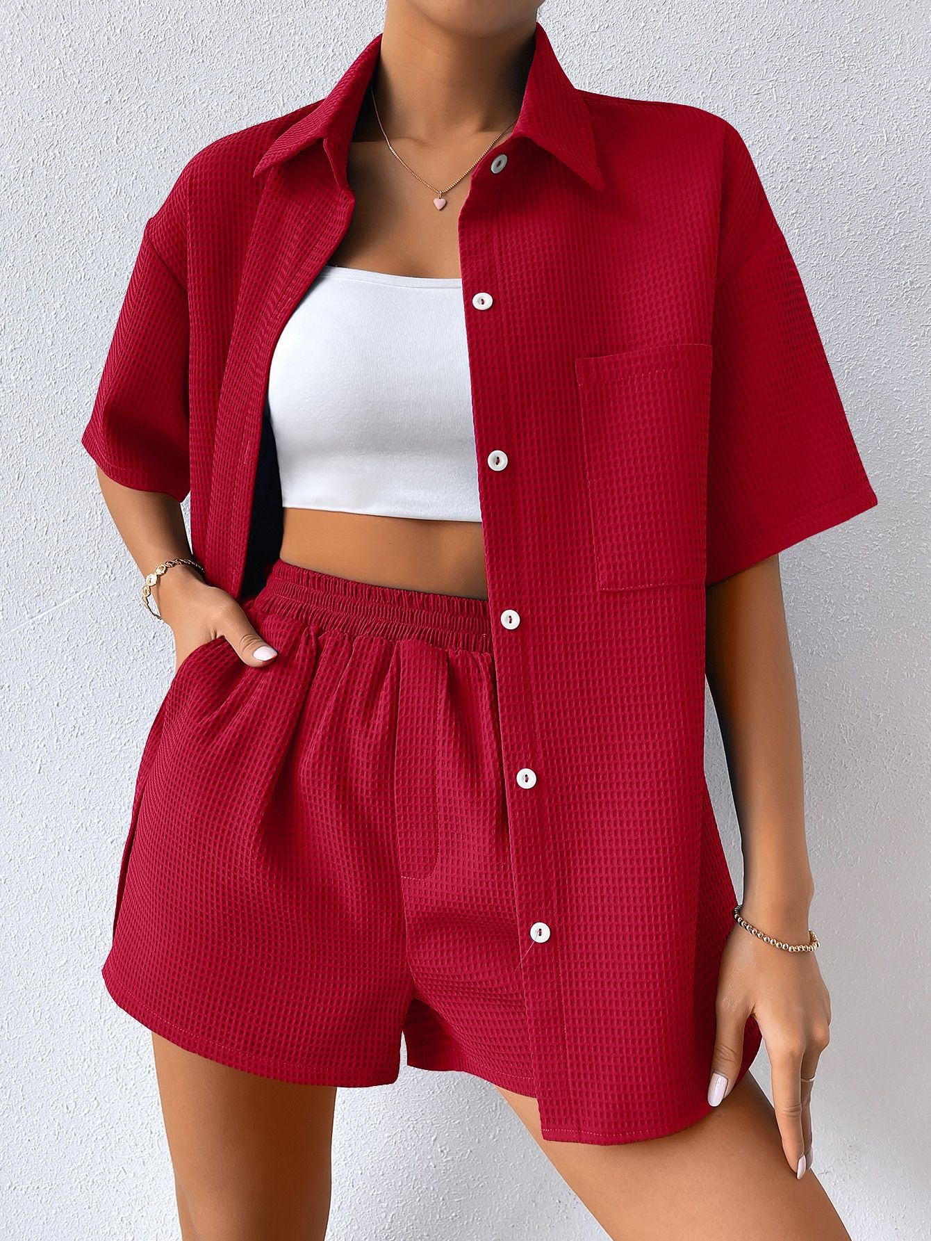 How to Style Red Shorts: Best 15 Eye Catching Outfit Ideas for Women