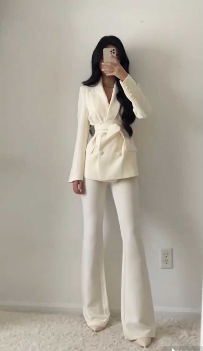 How to Wear White Dress Suit: Best 15 Beautiful & Formal Outfits for Women