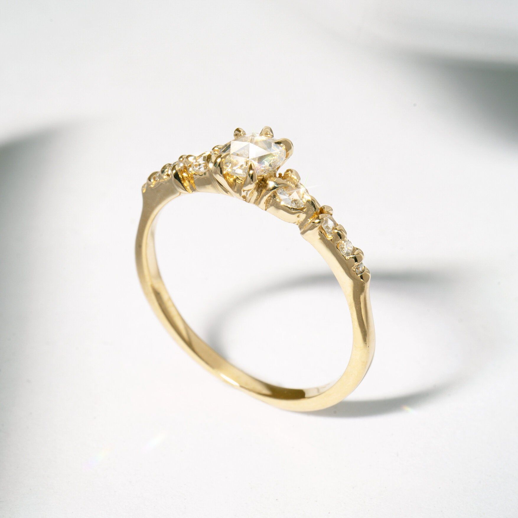 Two souls come together with a gold wedding ring