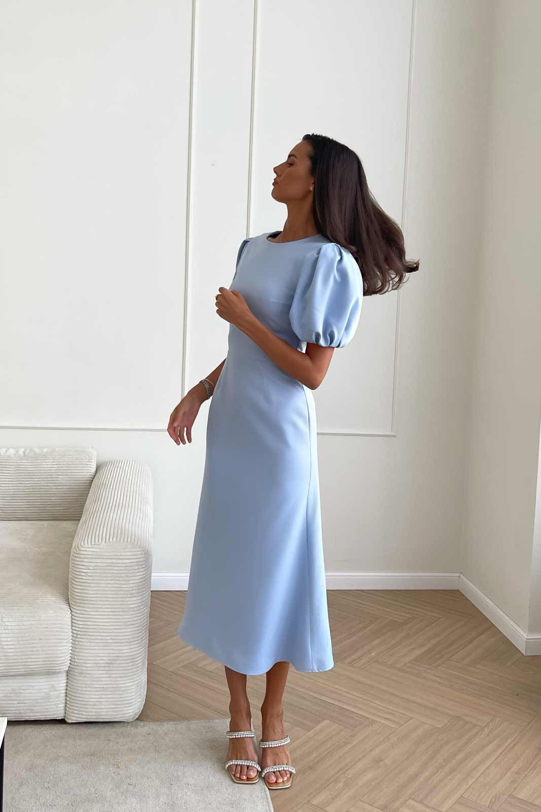 How to Style Blue Midi Dress: Best 15 Beautiful and Deep Outfit Ideas for Women