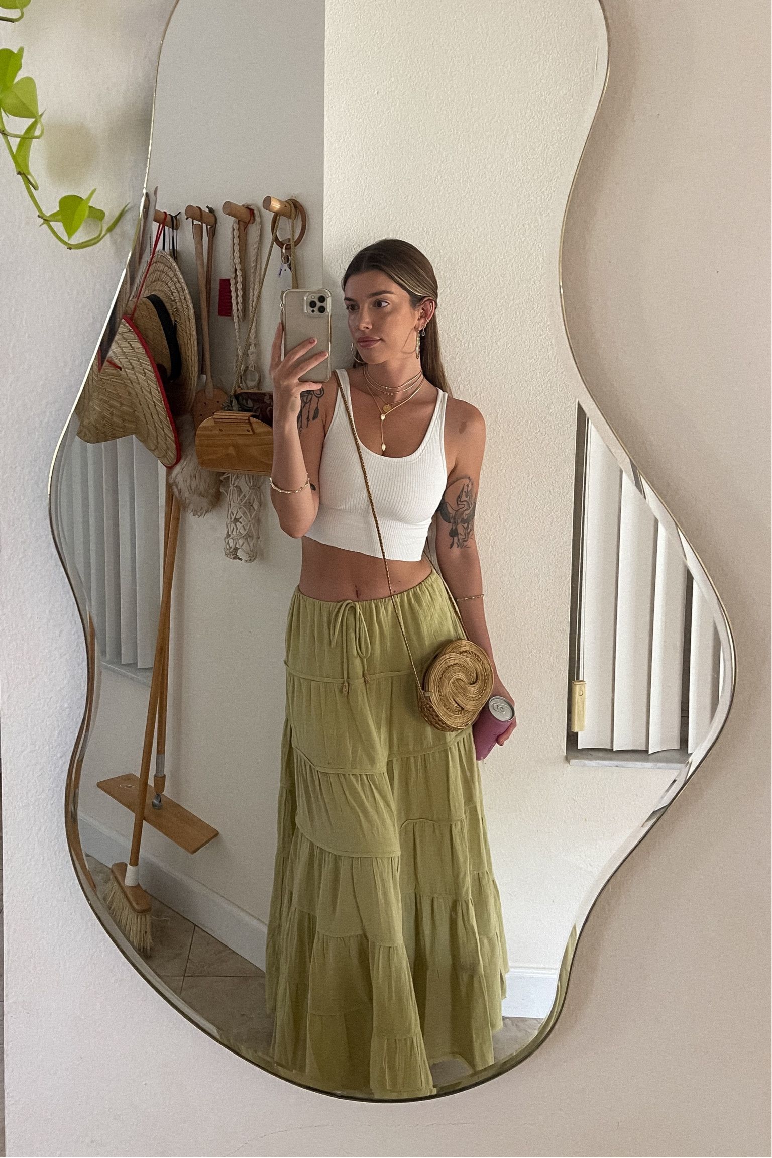 Ways to Style a Green Maxi Skirt