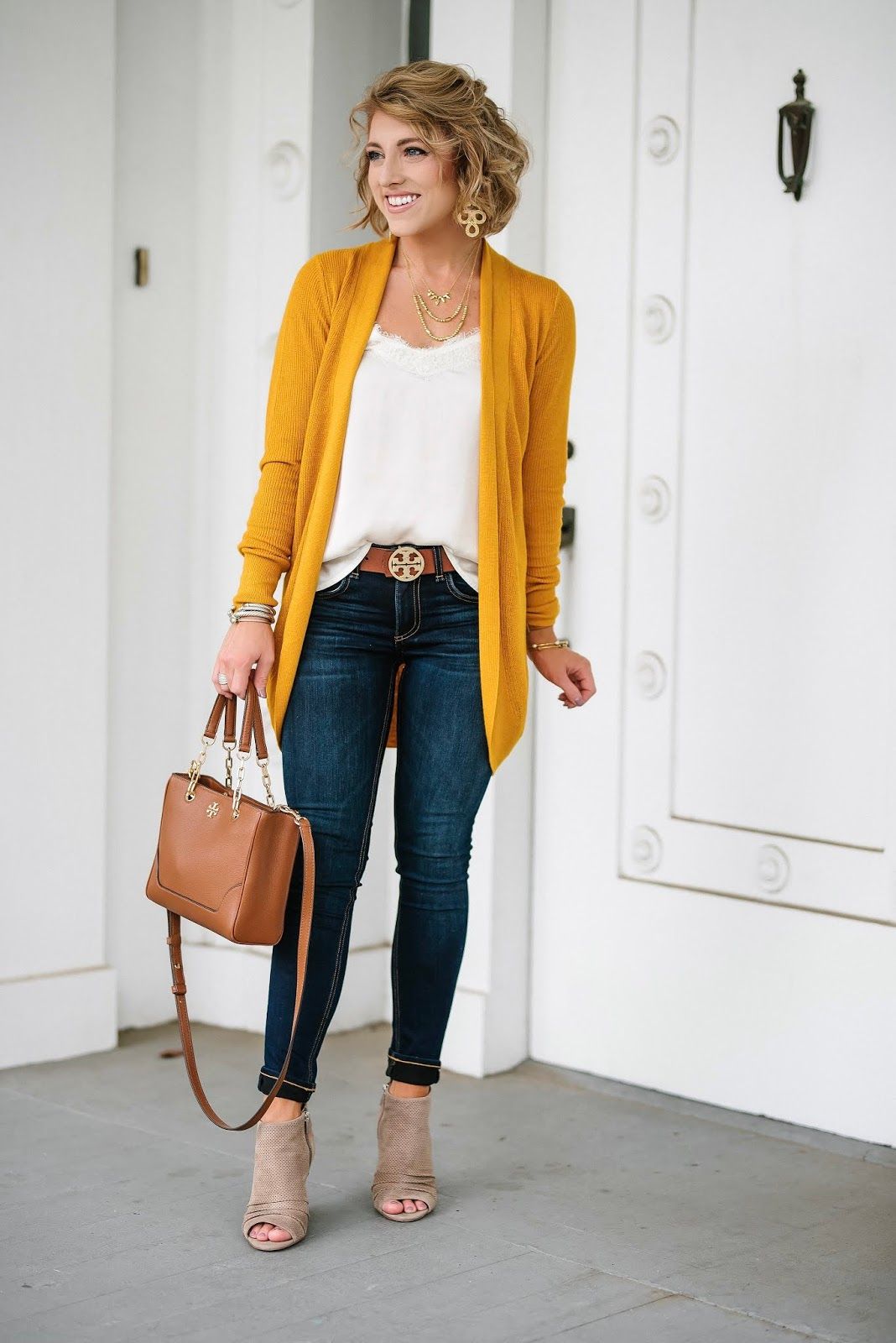 Top 13 Mustard Yellow Cardigan Outfit Ideas for Women