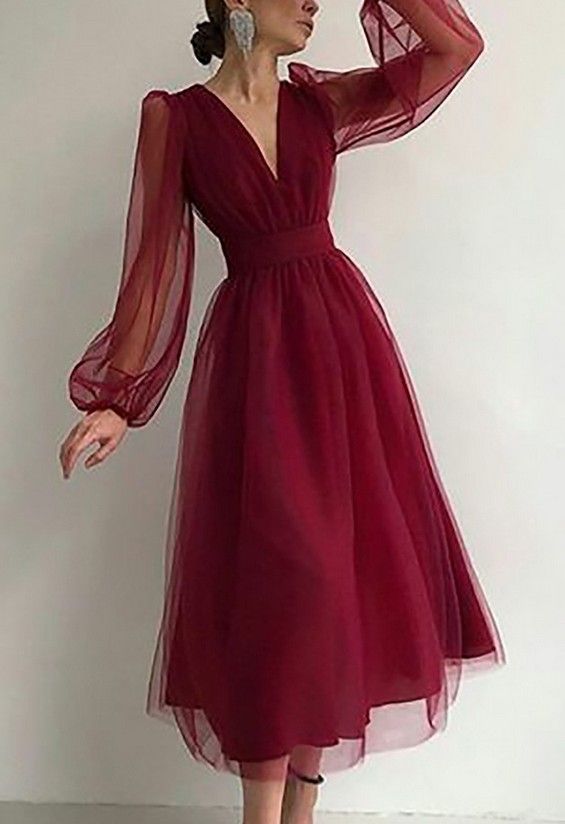 Stunning Ways to Style a Red V Neck Dress