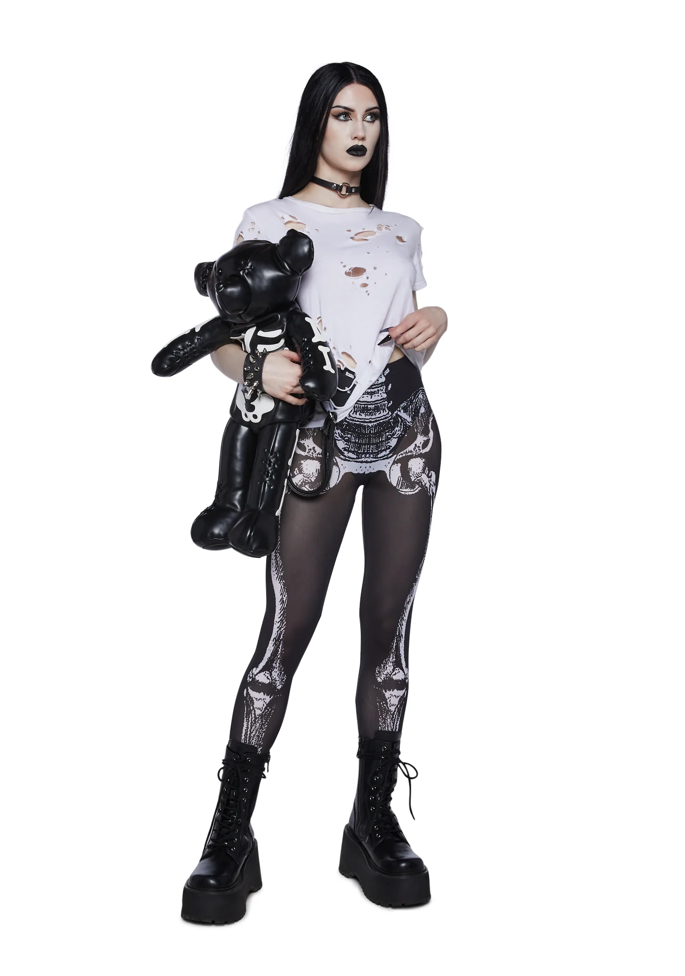 How to Wear Skeleton Leggings: Top 13 Halloween Outfit Ideas for Ladies