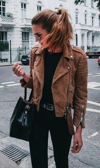 How to Wear Suede Biker Jacket: Top 13 Outfit Ideas for Ladies