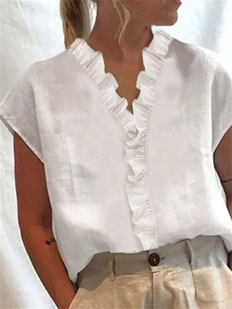 How to Wear White Short Sleeve Blouse: Best 15 Outfit Ideas for Women
