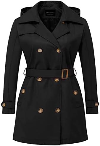 Stylish Women's Plus Size Hooded Trenchcoats and Jackets