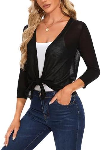 Chic Women's Tie‌ Front Cardigan for Versatile Everyday Wear