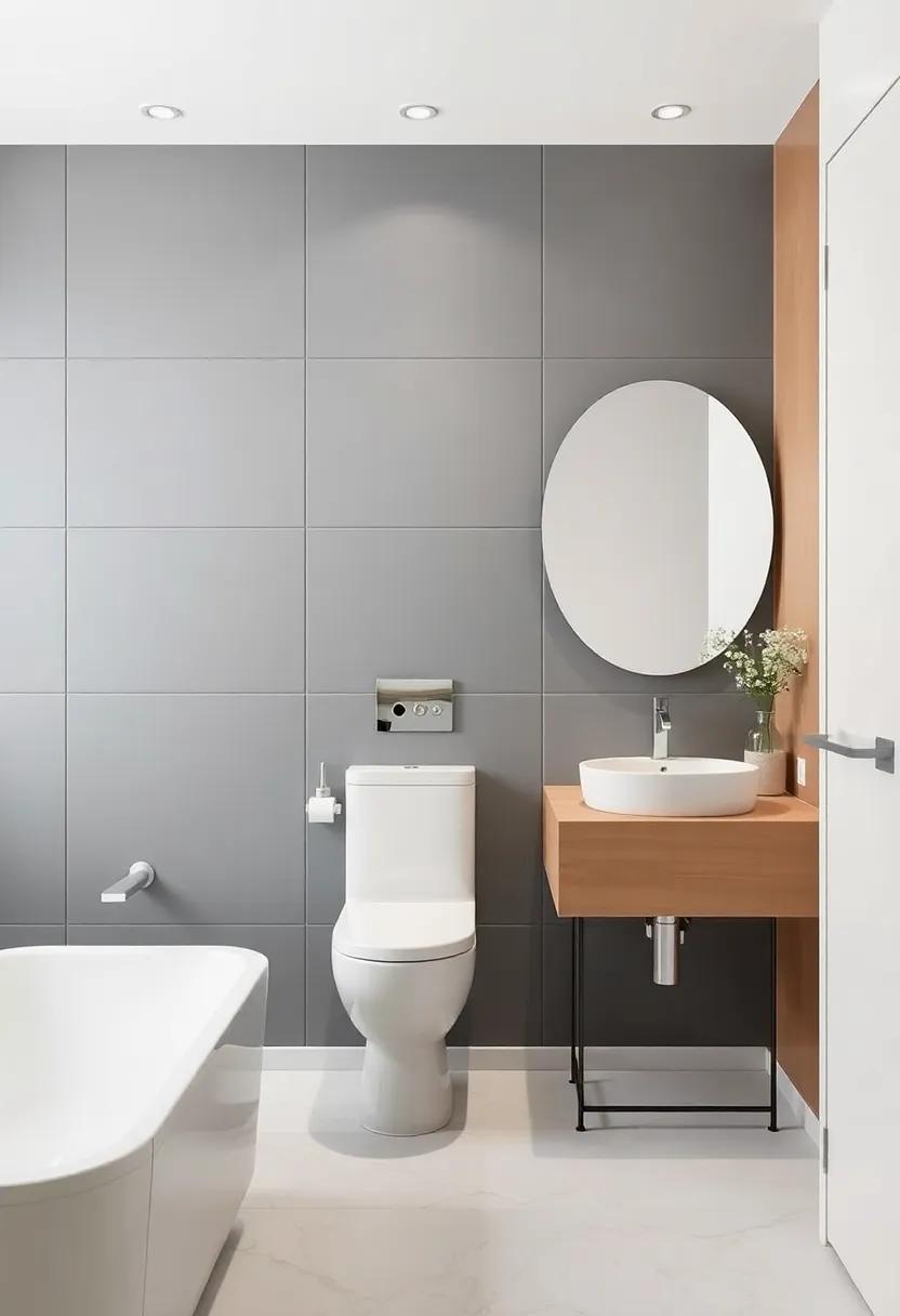innovative use of Wallpaper Panels for Creative bathroom ⁢Redesign