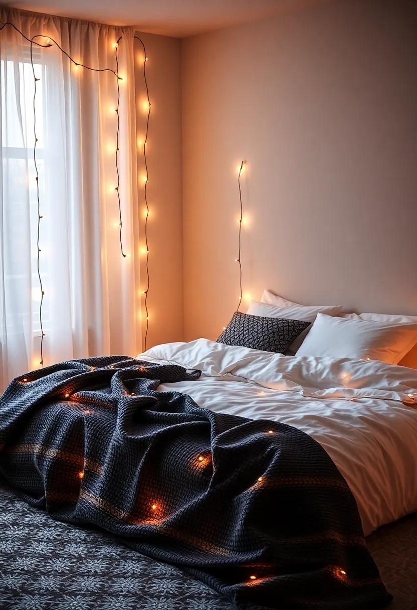 Layered Textures: ⁤Combining String Lights with ​Bedding for⁤ Richness