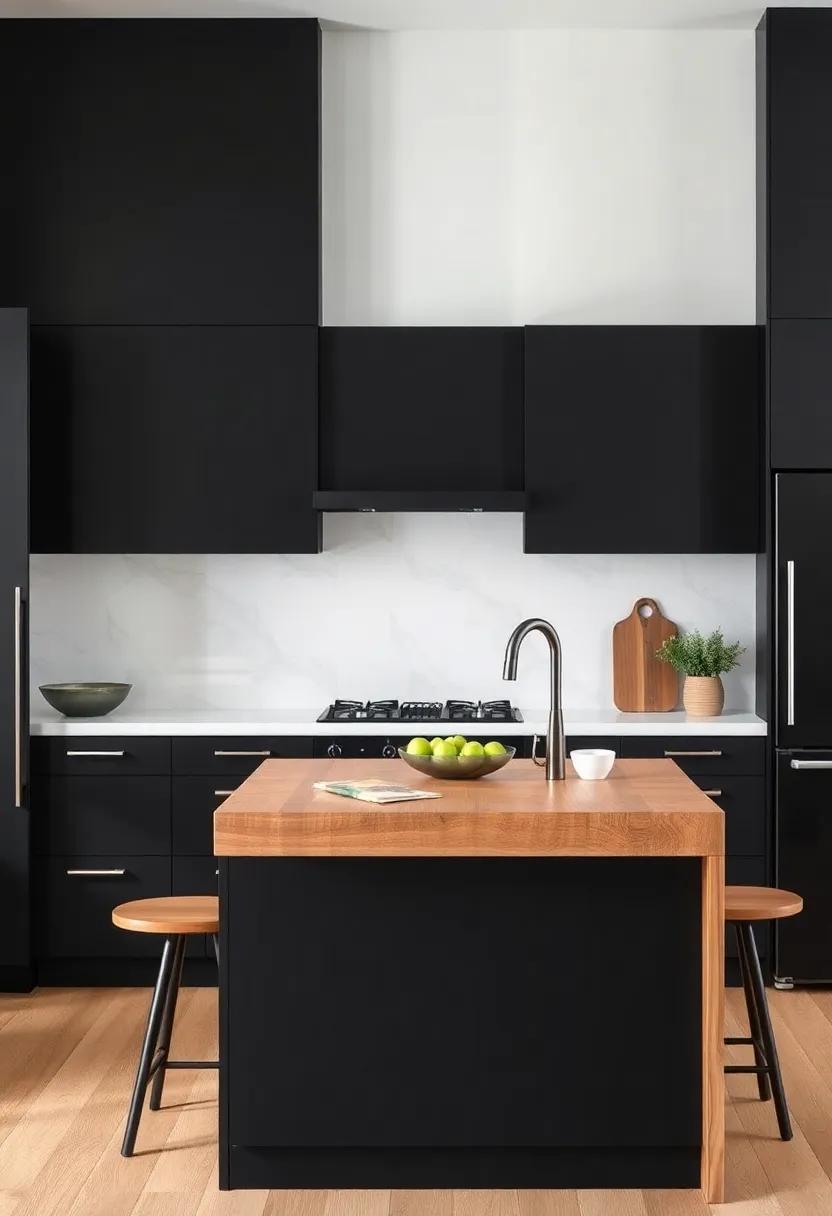 Innovative ⁤Layout ‍Ideas for‌ Your Black and Wood Kitchen