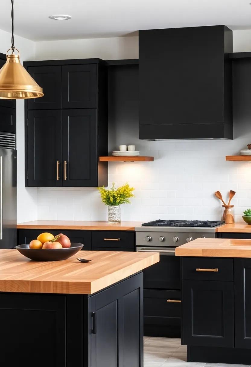 Enhanced Functionality with Stylish Butcher Block Islands