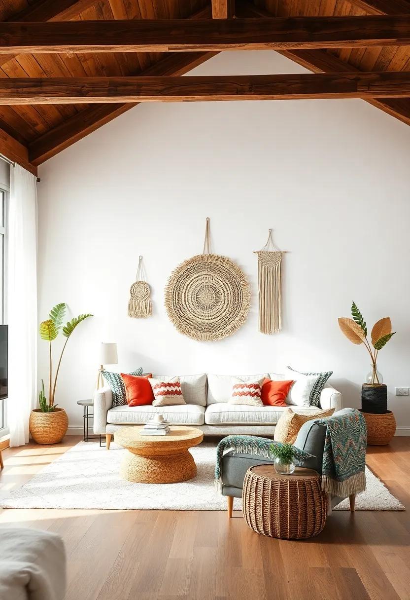 Embracing Natural Textures ⁤with Woven Wall Hangings and Décor