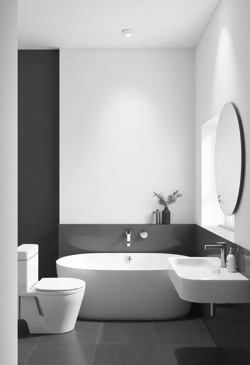 Embracing the Monochrome aesthetic for Modern ⁢Bathrooms