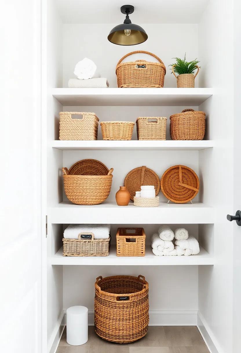 Artfully Arranging Baskets on Shelves‌ for ⁢a Cohesive Look