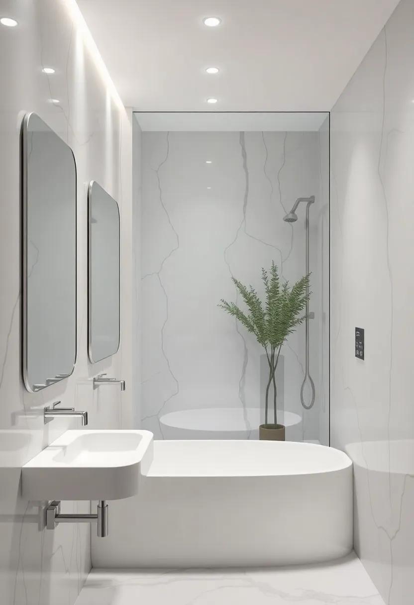 mirrors as Illusion Creators in Cramped Bath Environments