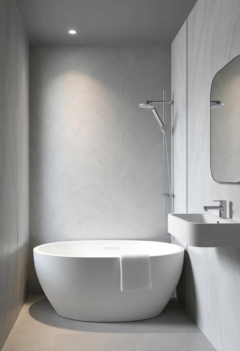 Contemporary Shower Designs That Complement A Grey Theme