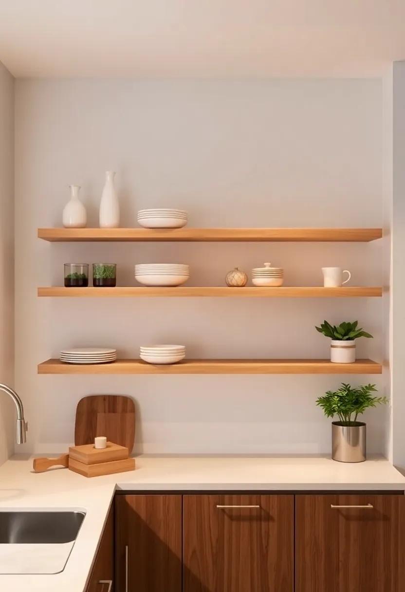 Charming Floating Shelves that Enhance⁣ the Aesthetic of Compact Kitchens