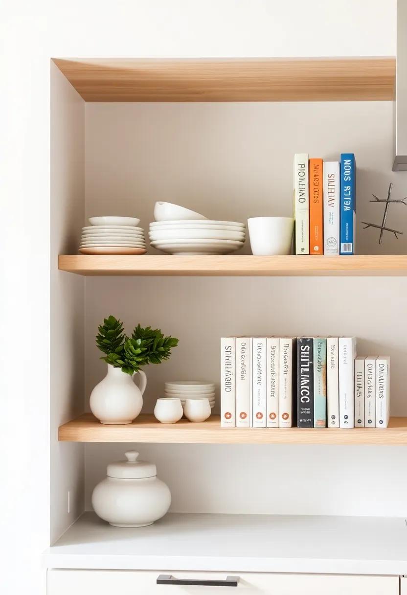 Innovative ⁤Solutions for Small​ Kitchen Cookbooks ⁤on ​Open Shelves