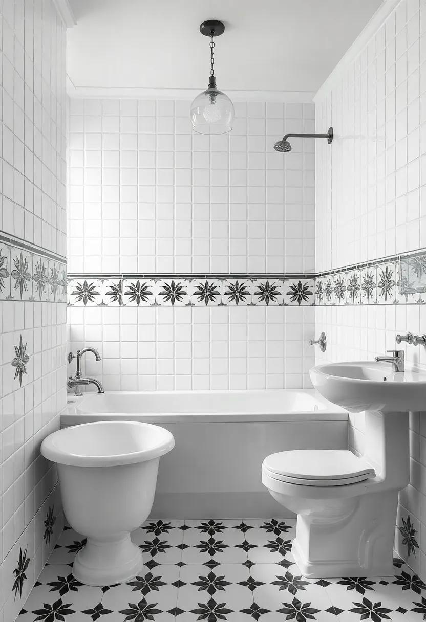 Showcasing​ the Beauty of Black and White Tile Compositions