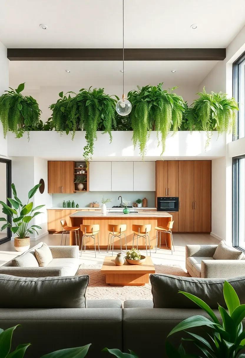 25 Inspiring Open Concept Living Room Kitchen Ideas Embracing Greenery