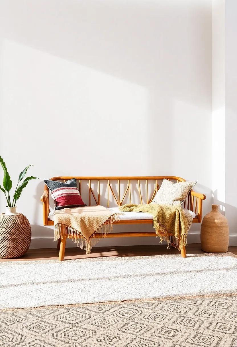 Boho-Chic Benches That Embrace Free-Spirited ⁢Bedroom Vibes