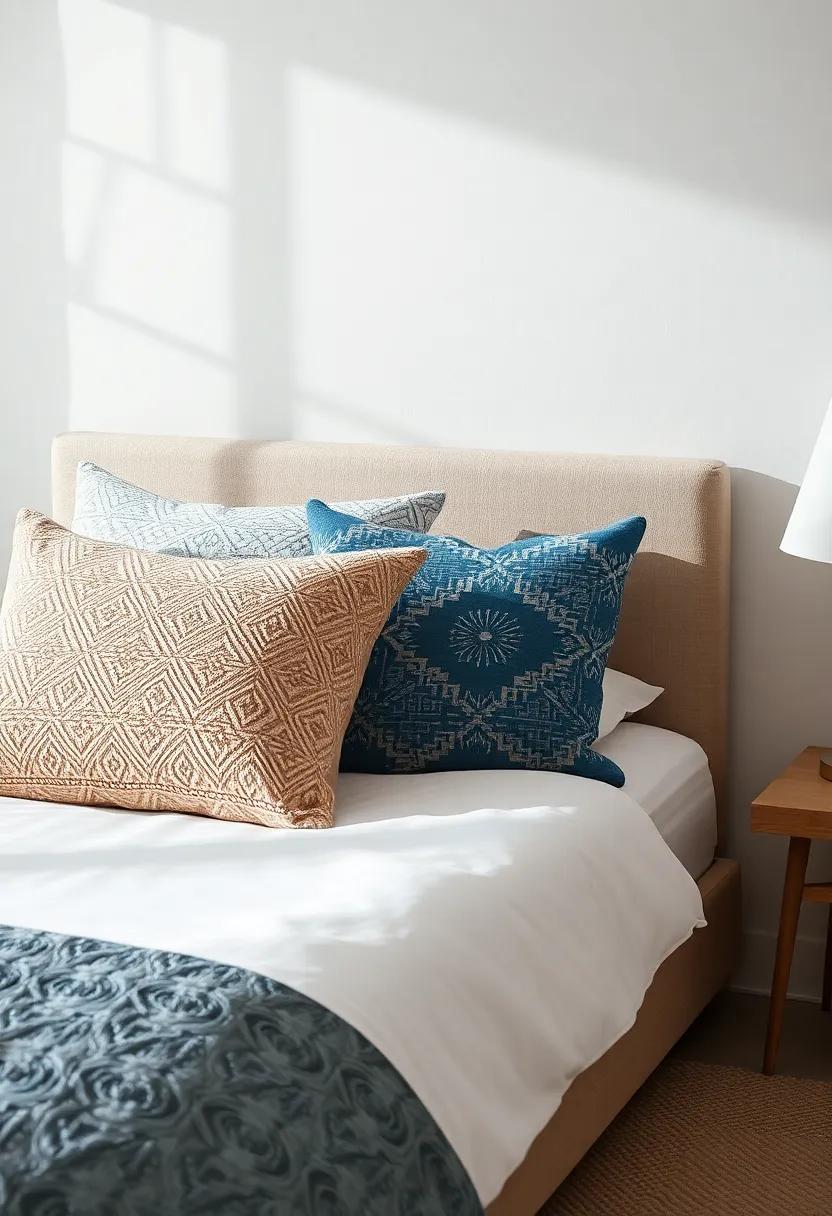 Throw Pillows Galore: Mixing ‌Textures and Patterns⁣ for Visual Interest