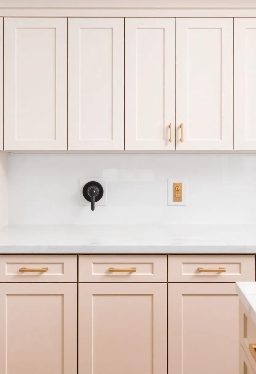 choose Unique hardware: Update drawer pulls and cabinet knobs with unique styles in black or brushed gold to elevate your kitchen's look