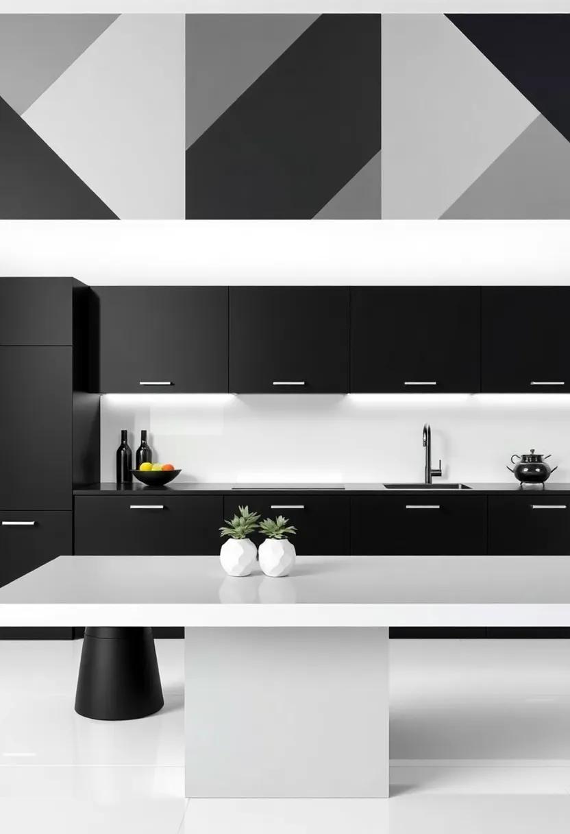 Geometric Patterns: Add geometric⁤ shapes through cabinet designs or ⁣decorative accessories to‌ showcase a⁢ modern and⁢ artistic approach to your black kitchen