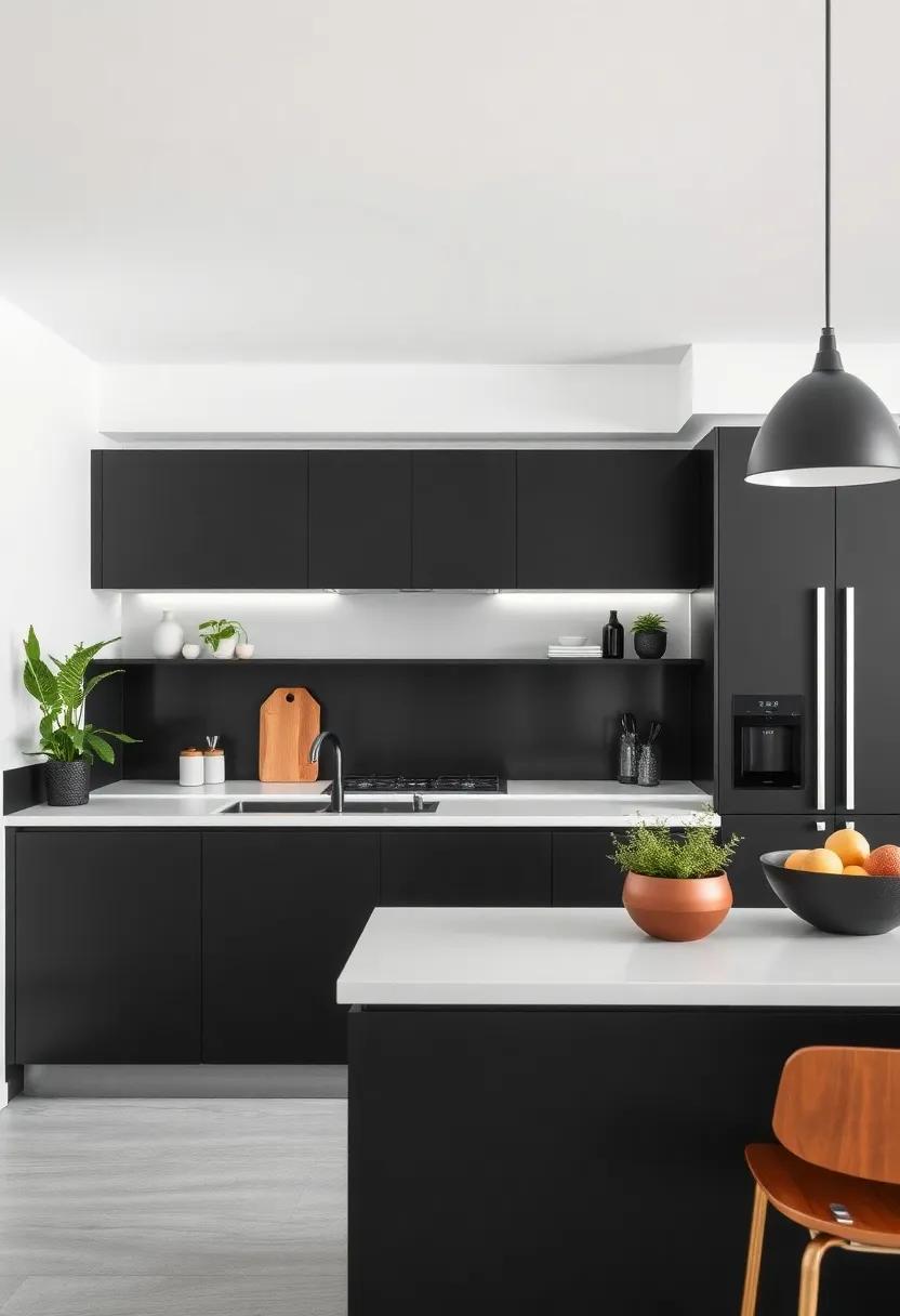Sustainable Choices: Choose eco-friendly materials for⁤ your black kitchen cabinets, merging modern design with responsible living for a stylish⁢ yet sustainable kitchen