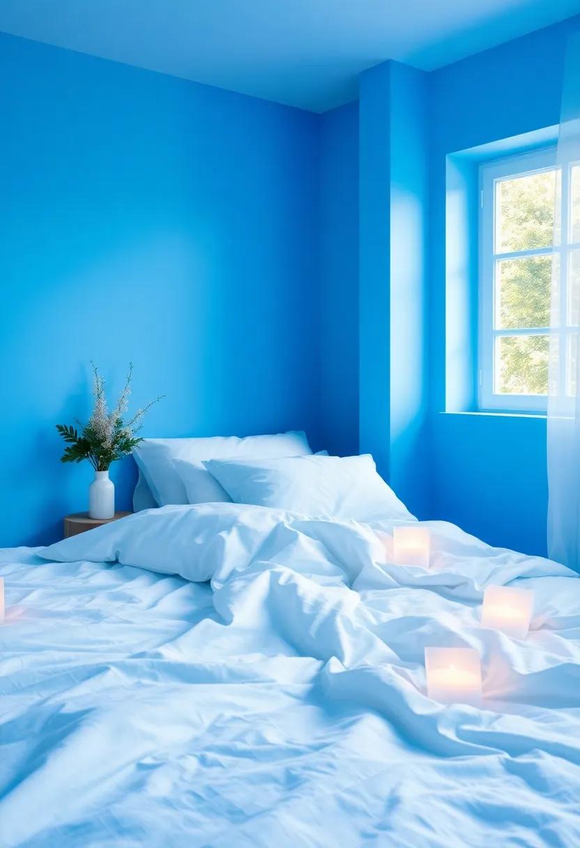 Candlelight and Blue Hues: Setting the Mood ‍for⁢ Relaxation