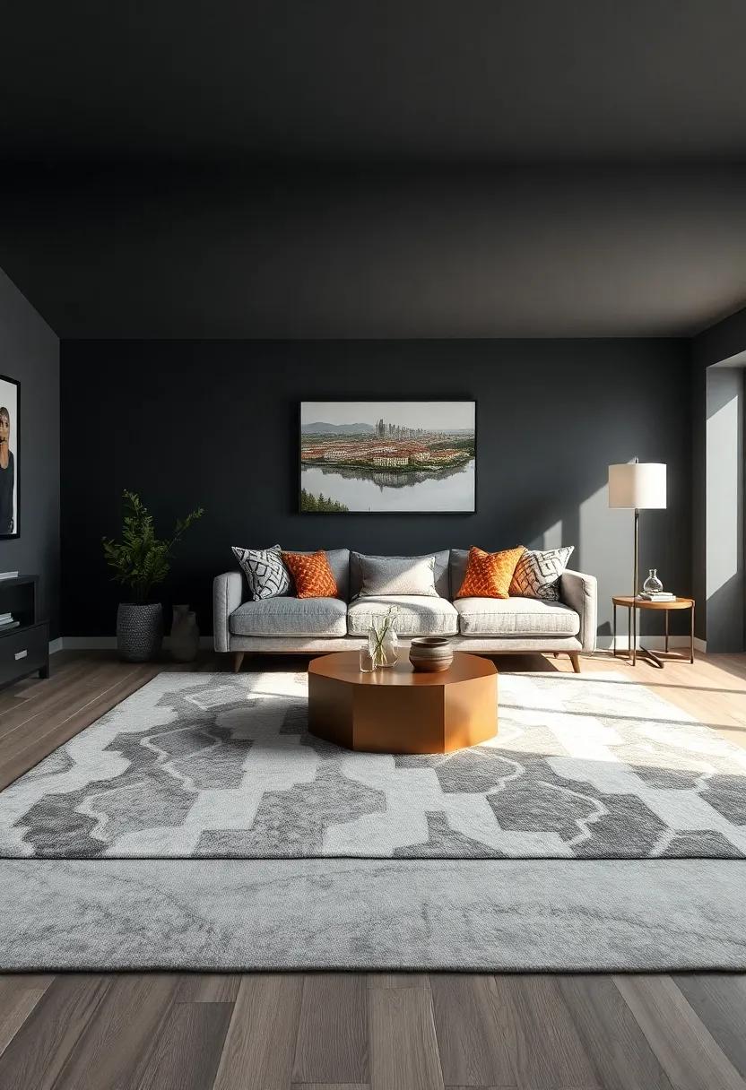 Accent⁣ Rugs to Ground the Space and add Warmth
