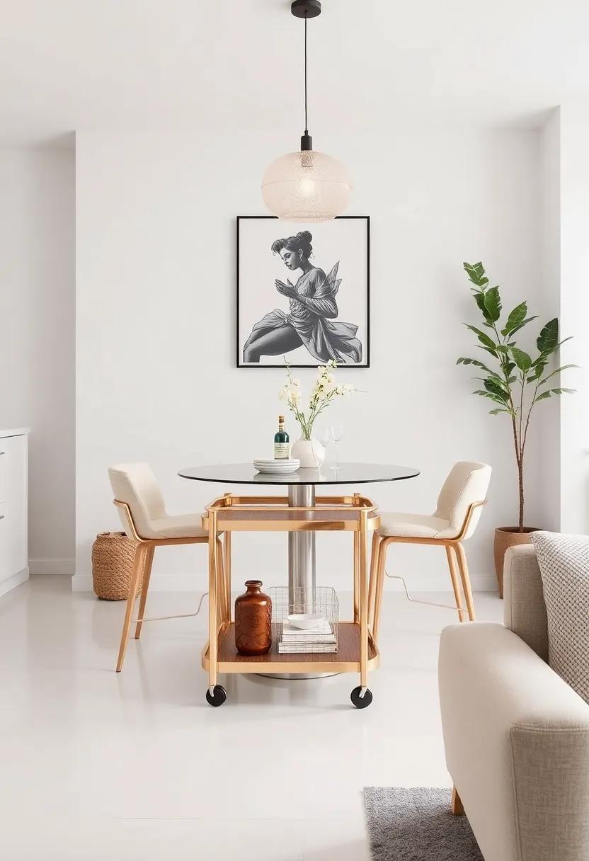 Compact⁤ Bar​ Carts as Versatile Dining⁤ accessories