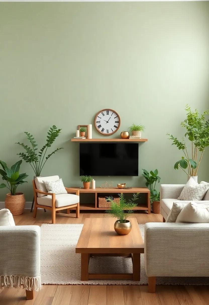 Embrace Nature: Incorporate natural wood accents and plants to ‌create a harmonious contrast with serene sage green‌ walls