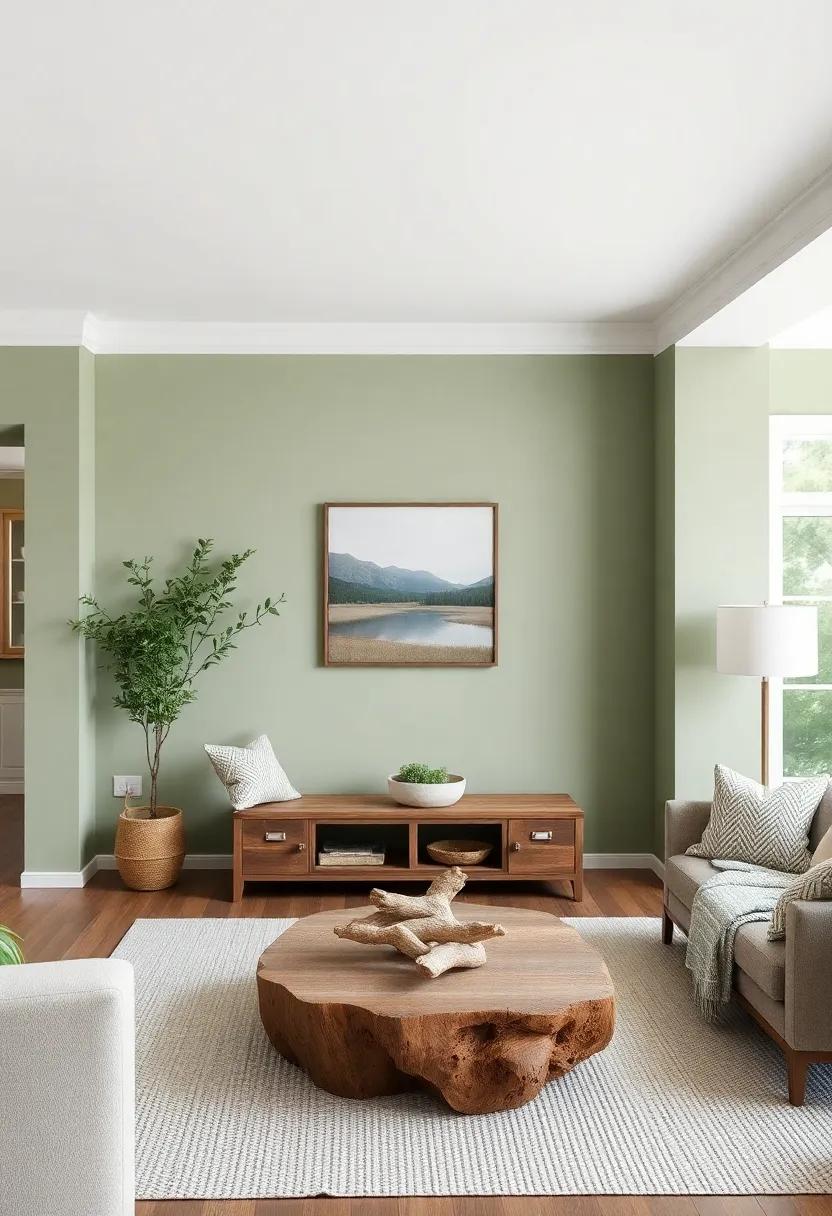 Natural​ Elements: Incorporate driftwood or⁤ stone accents⁤ to bring the beauty of the outdoors ‍inside your living room