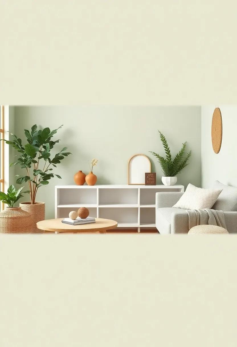 Earthy Accessories: Opt for​ clay pots and woven ⁣baskets to enhance the organic feel ⁣of ⁢your farmhouse ‌living room
