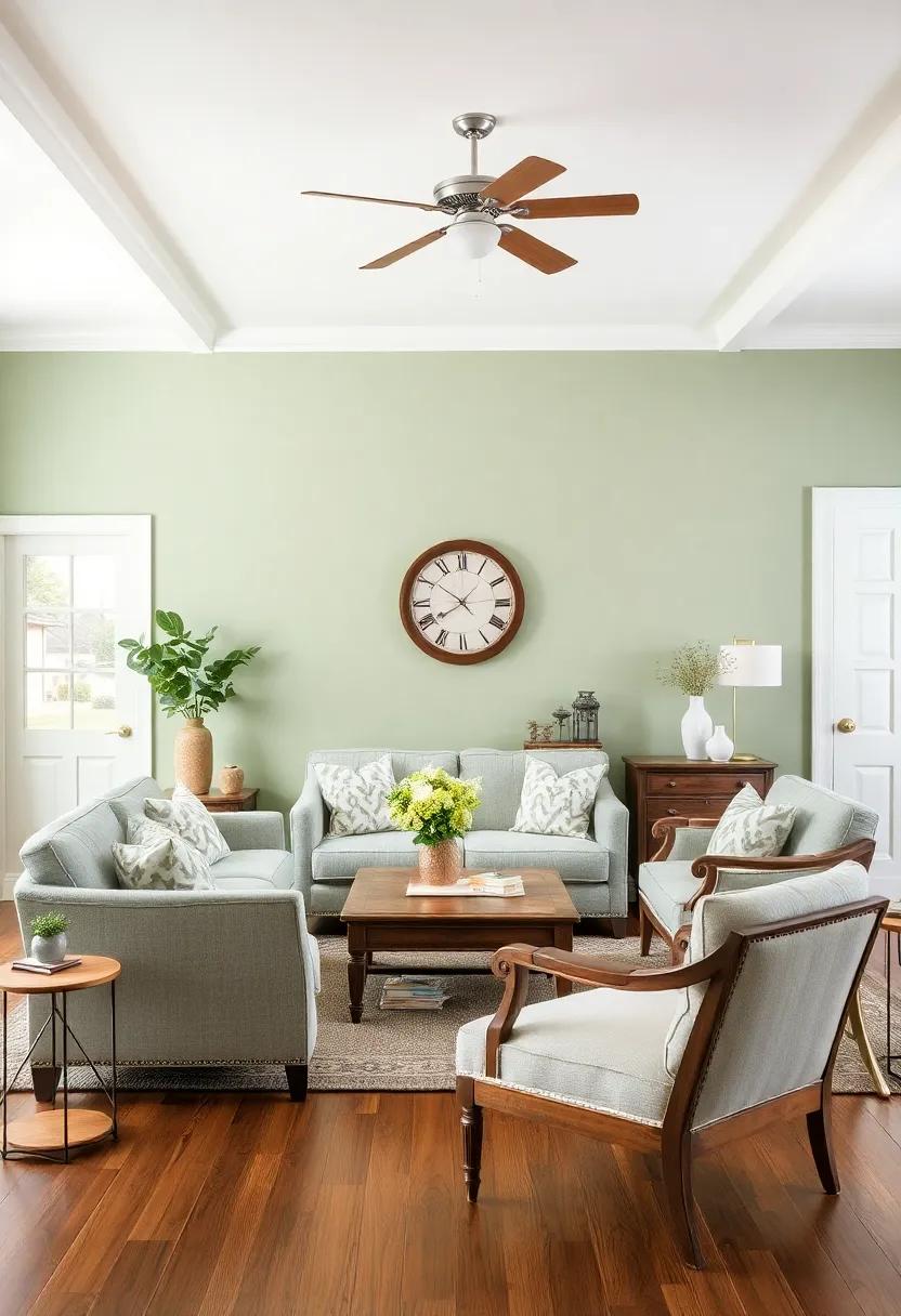 Vintage Charm: Decorate‍ with antique⁣ furniture pieces‍ that ⁢complement the calming hue of sage, infusing character ⁣into the space